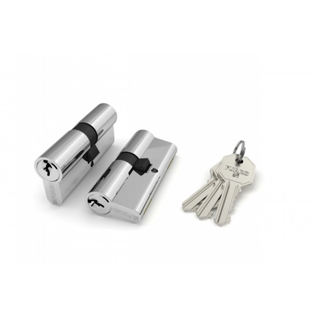 Циліндровий механізм 100 CA 68 мм (26+10+32) CP хром 5 кл.