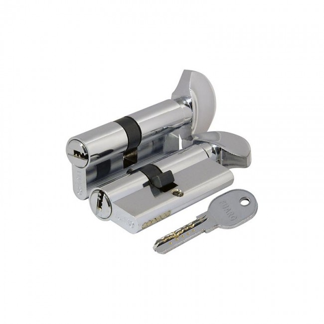 Циліндровий механізм 100 DM/RC 90 mm (40+10+40) CP хром