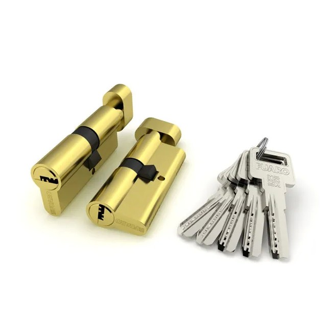 Циліндровий механізм із вертушкою R602/60 mm (25+10+25) AB бронза 5 кл.