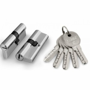 Циліндровий механізм 100 DA/RC 90 mm (35+10+45) CP хром