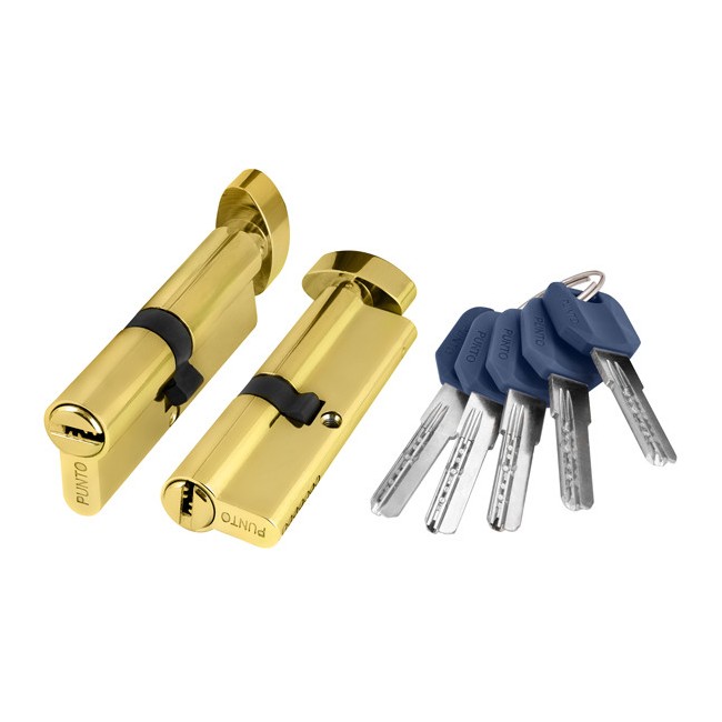 Циліндровий механізм із вертушкою Z402/60 mm (25+10+25) PB латунь 5 кл.