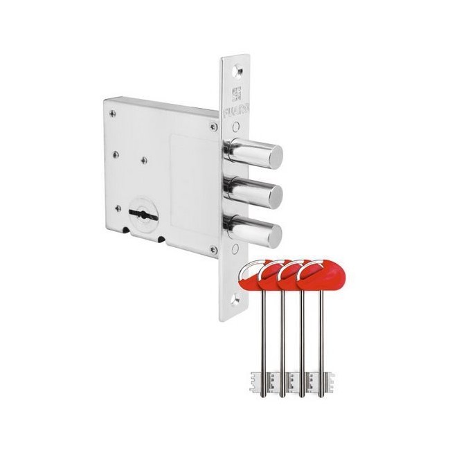 Замок сувальдний врізний V10/S-60.00.3R14, 5 кл. 60 мм