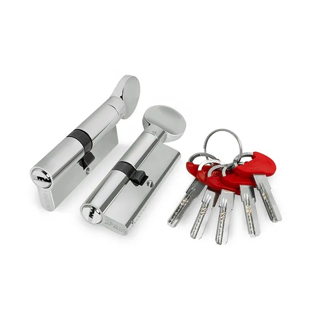 Циліндровий механізм D-PRO502/90 мм (40+10+40) CP хром 5 кл.