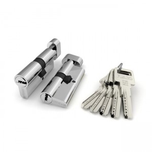 Циліндровий механізм із штоком D-PRO507/90 mm (55+10+25) CP хром 5 кл.