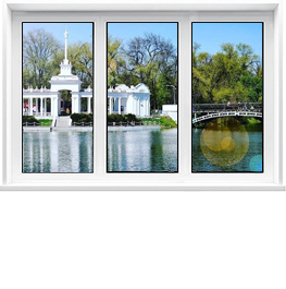 Трьохстворне вікно KONKORD STANDART